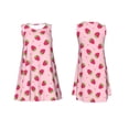 thumbnail image 7 of Wukai Strawberries Print Women's Sleeveless Dress, Loose Fit Casual Dress for Women, Comfortable Sleeveless Summer Dress, 7 of 7