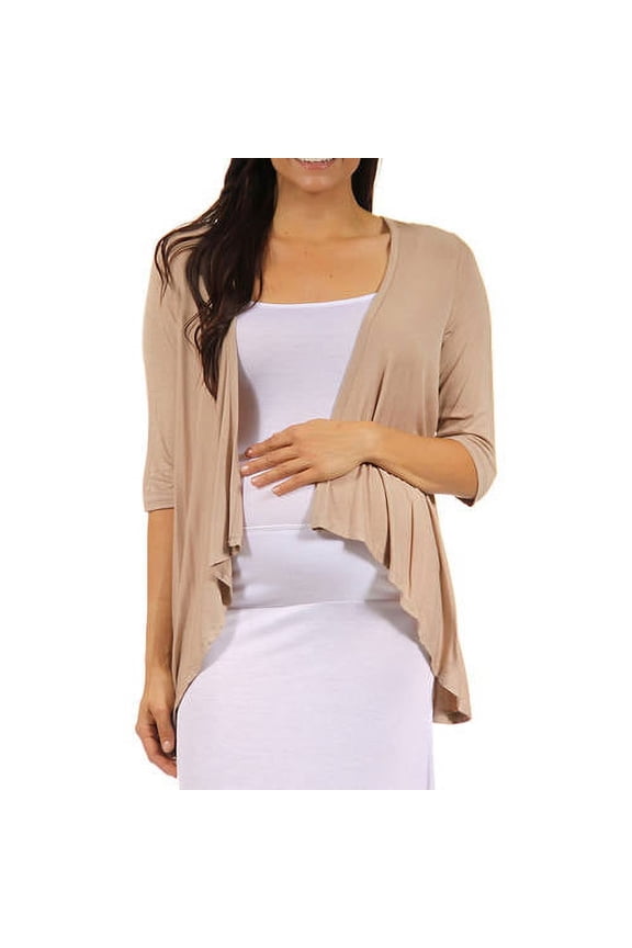 Women's Maternity 3/4-sleeve Open Shrug