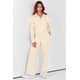 thumbnail image 2 of Conjunto Deportivo PRETTYGARDEN Mujer Dos Piezas Media Cremallera Pantalones Palazzo Beige, 2 of 7