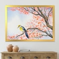 thumbnail image 3 of Beautiful Blue Bird Sitting On Flowering Branch I 32 in x 24 in Framed Painting Canvas Art Print, by Designart, 3 of 4