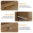 thumbnail image 4 of AKDSteel 47.2 Buffet en Rotin avec Rangement, Table Console Boho avec Tiroirs et 3 Portes, 4 of 8