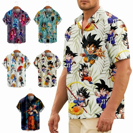 

Men s Anime Short Sleeve T-Shirts Regular Basic Clothing For Men Boys