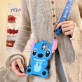 thumbnail image 2 of Para Samsung Galaxy S23 S22 S21 S20 Ultra Plus S21FE S20FE A14 A34 A54 A73 A52 A71 A51 Disney 3D Cartoon Stitch Suave A Prueba De Golpes Funda Trasera Con Cordón, 2 of 3