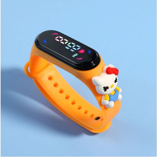 Anime Superman muñeca de dibujos animados niños estudiante toque natación LED electrónico impermeable reloj de pulsera Gao Jiahui unisex