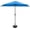 Brilliant Blue, variant on Half Umbrella Outdoor Patio Shade - 9 ft Patio Umbrella with Easy Crank and 20lb Weighted Base - Small Canopy for Balcony, Table, or Deck by