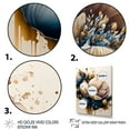 thumbnail image 3 of Designart Beige And Navy Blue Crocus Flower Canvas Wall Art, 3 of 5