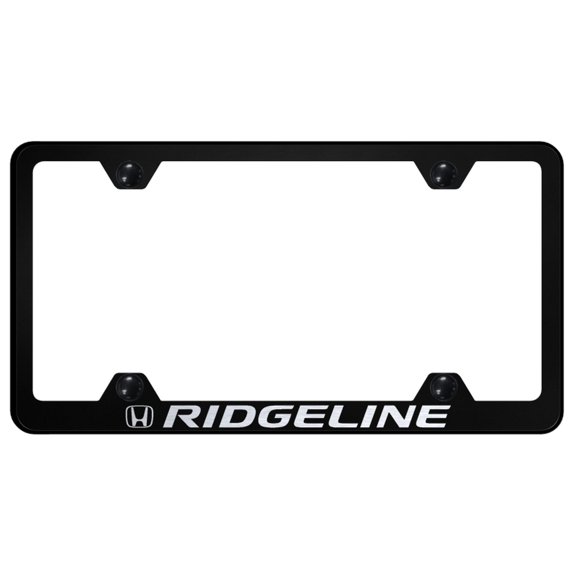 Honda Ridgeline Stainless Steel Wide Body License Plate Frame (Black)