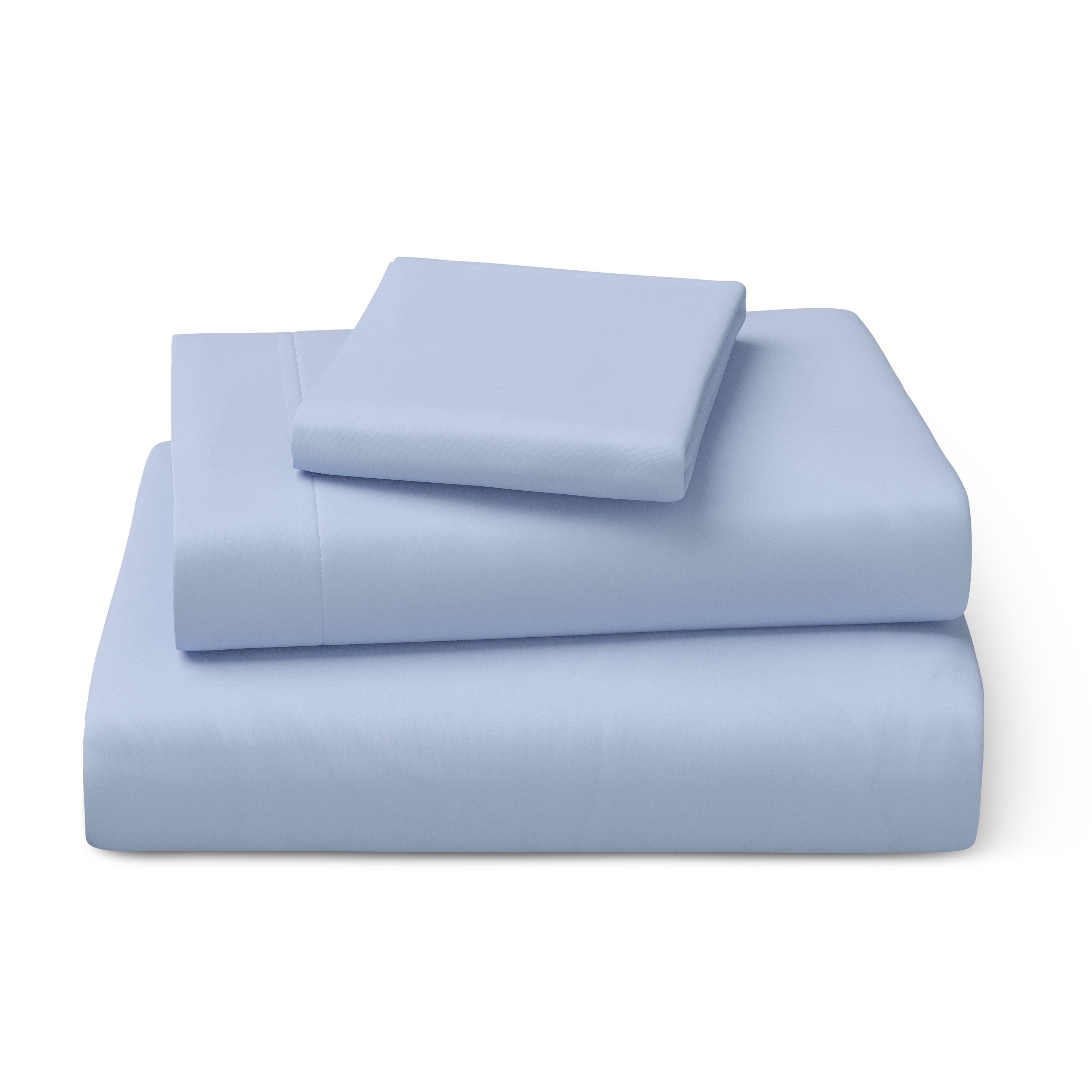 Mainstays Kids Microfiber Bed Sheet Set, Twin, Light Blue, 3 Pieces