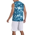 thumbnail image 2 of Sikiie Blue Tie Dye Basketball Jersey Reversible Men's Mesh Athletic Sports Shirts Training Practice S-4XL4X-Large, 2 of 6