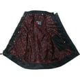 thumbnail image 2 of SOA Men's Leather Armor Motorcycle Vest - 100% Genuine Cowhide Biker Paisley Red 3XL, 2 of 8