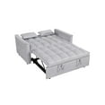 thumbnail image 6 of Hommoo 3 in 1 Convertible Pull Out Sofa Bed, Loveseat Sleeper Sofa, Light Gray, 6 of 7