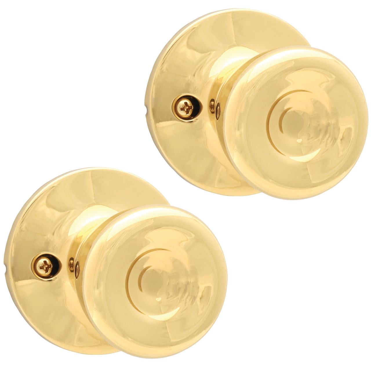 Lokhaus Passage Tulip Doorknob Polished Brass 2 Count