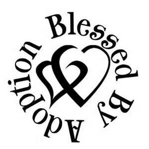 Chase Grace Studio Blessed By Adoption Adopt Vinyl Decal Sticker|BLACK|Cars Trucks Vans SUV Laptops Walls Glass Metal|5.25" X 5.25"|CGS892