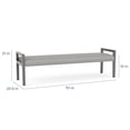 thumbnail image 2 of Pemberly Row Waiting Reception 3 Seat Bench Wood Frame in Gray, 2 of 5