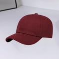 thumbnail image 5 of BRGZLK Baseball Caps for Kids Girls Boys Solid Color Casual Adjustable Sun Protection Wash Distressed Hat Wine Free Size, 5 of 5