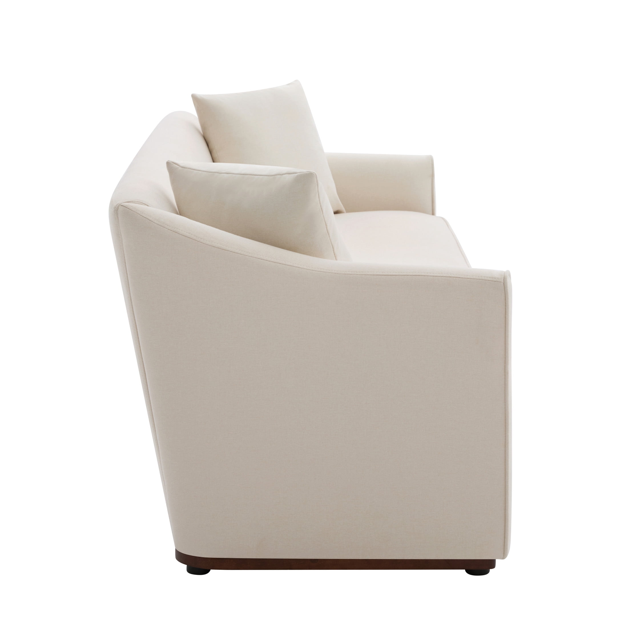 Christopher Knight Home 75.78" Modern Chenille Upholstered 3-Seater Sofa with Throw Pillows, Beige