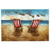 Majestic Mirror Beautiful Beach Scene 3D Rectangular Painting Print Plaque