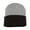 Heather-Black, variant on Blocked Cuffed Beanie 100% Acrylic, Warm Knit Winter Colorblock Hat (Heather-Navy)