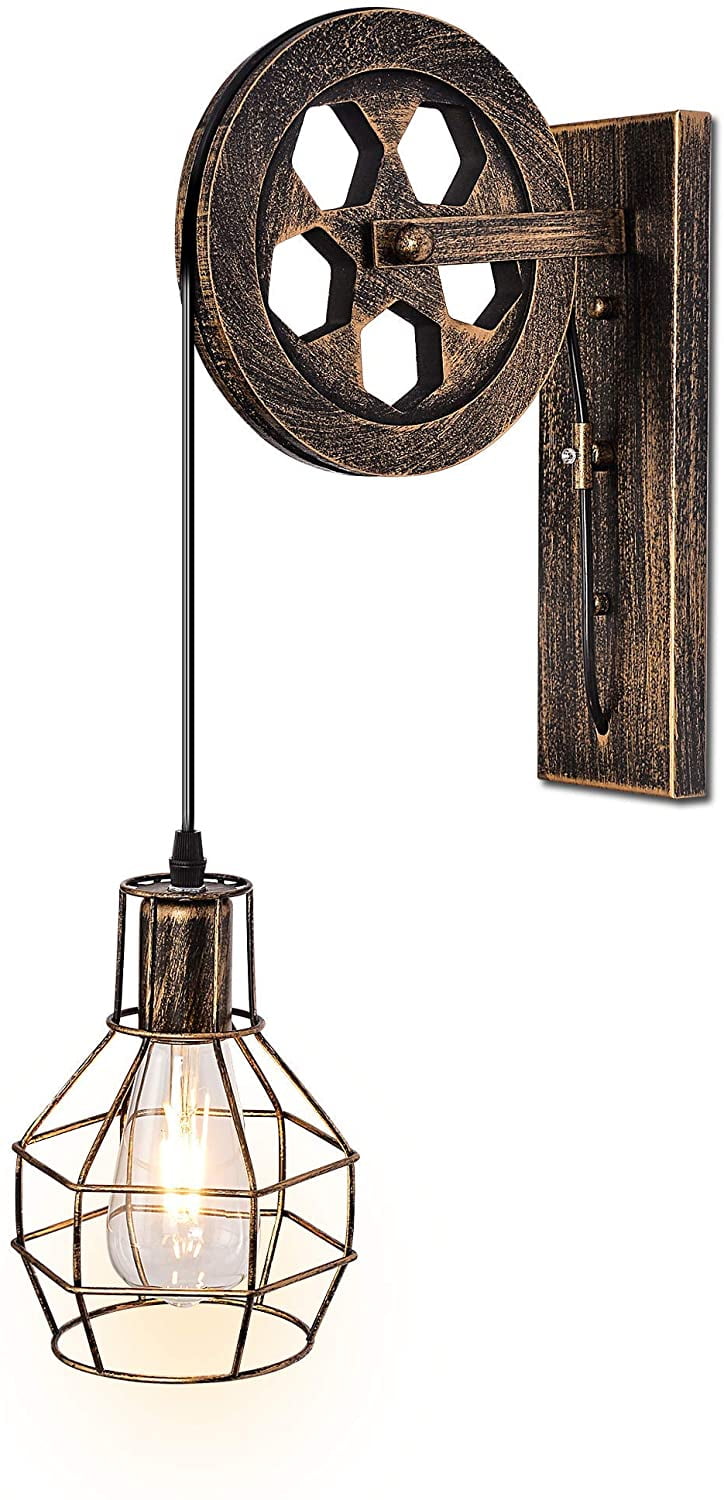 Lighting Candle Wall Lights Wall Lighting Fixtures Rust Color 1 Light