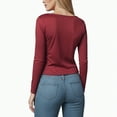 thumbnail image 4 of Towmus Long Sleeve Undershirt for Women Women's Regular-Fit Long-Sleeve Crew neck T-Shirt Basic Tops, 4 of 6