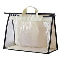 BinKFF Purse Storage Dust Bags for Handbags Clear Handbag Storage Purse Protector Bag Organizers for Handbags Cover Hanging Closet Organizer with Zipper and Handles