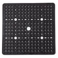 thumbnail image 3 of Naierhg Bathroom Mat Large Square Shower Mat Non Slip Shower Floor Secure Suction Cup Drain Holes Bathroom Carpet Black, 3 of 8