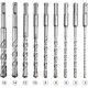 thumbnail image 1 of 9-Piece SDS-Plus Drill Bit Set for Electric Hammer Drill - Compatible with Bosch, Makita, DeWalt - For Concrete, Brick, Stone, Ceramic Tiles, 1 of 5