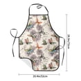 thumbnail image 4 of Naloa 1Pack Adjustable Bib Apron Waterdrop Resistant Cooking Kitchen Aprons for Women Men Chef, Flying Butterflies-1 Print, 4 of 5