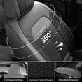 thumbnail image 5 of Florich Car Seat Covers, 5 Seats Breathable&Waterproof Faux Leather Seat Protectors, Automotive Interior Accessories Universal Fit Most Cars, Black&Gray, 5 of 8