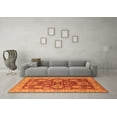 thumbnail image 3 of Ahgly Company Indoor Square Oriental Orange Industrial Area Rugs, 8' Square, 3 of 4