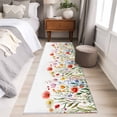 thumbnail image 5 of Spring Watercolor Area&nbsp;Rug 2x6ft Colorful Flower Wildflower Green Leaf Non-Slip&nbsp;Washable Square&nbsp;Rugs Soft Felt Indoor Floor Mat for Bedroom Kitchen Living Room Bathroom, 5 of 9