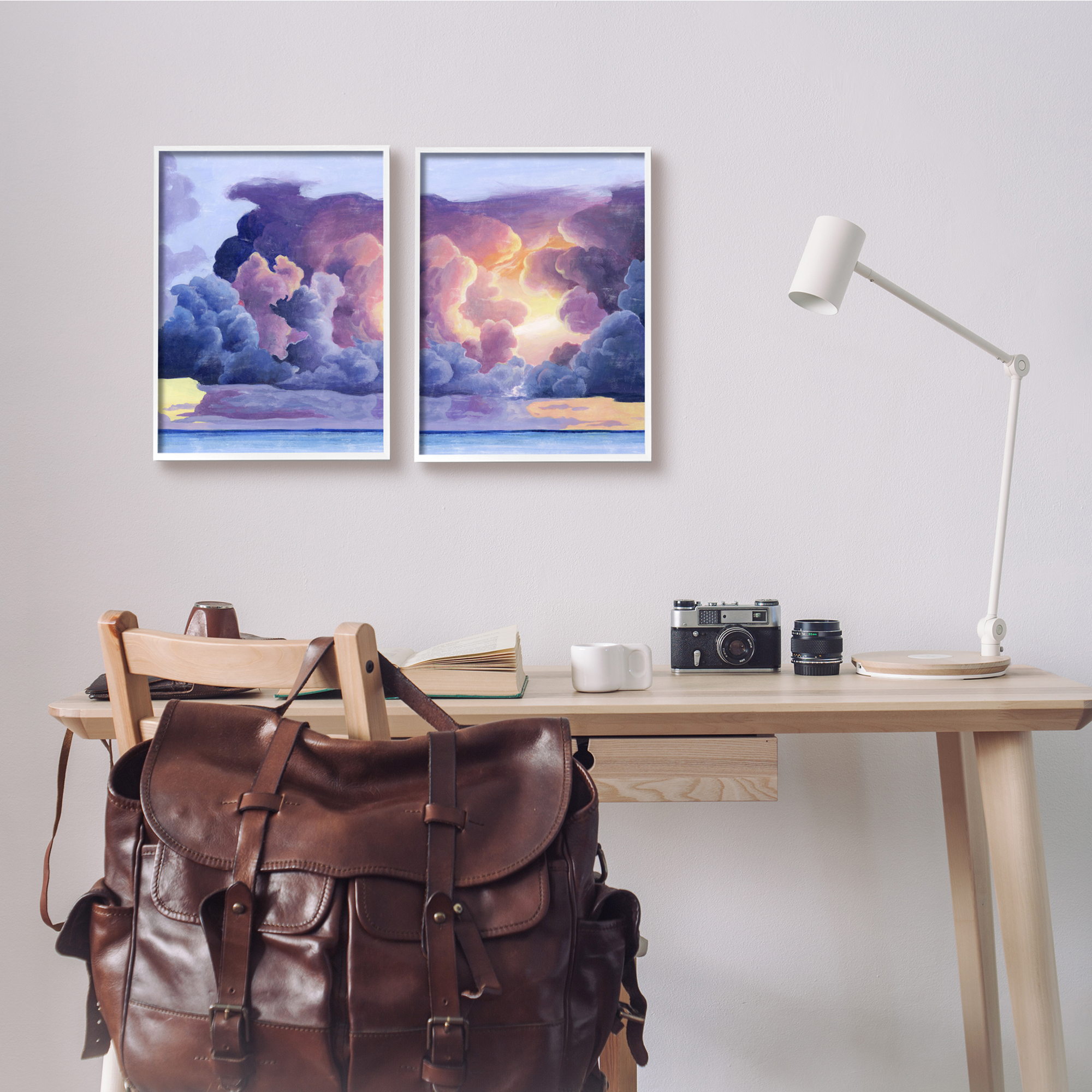 Stupell Indtries Nautical Horizon Sunset Sky Purple Blue Clouds,11 x 14,Design by Grace Popp