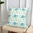 thumbnail image 6 of Throw Pillow Covers Set of 4 Blue Green Snail Leaves Soft Decorative Pillowcase for Couch Living Room Bed Sofa, Square Pillow Covers Pillow Protector with Zipper, Home Decor 18"x18", 6 of 7