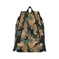 thumbnail image 2 of Bixox Camouflage Rabbit Printing Canvas Backpack Lightweight Casual Travel Backpack School Backpack Fits 15.6 Inch Notebook, 2 of 5