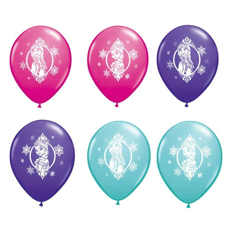 Disney FROZEN Balloon Set for 6th Birthday Party HELIUM Princess Elsa Anna  AGE 6