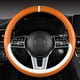 thumbnail image 1 of Funda de volante transpirable y antideslizante | Ajuste universal de 36 a 38 cm | Base antideslizante y forro de tela | Diseño con bloques de color para autos y camionetas, 1 of 9