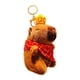 thumbnail image 1 of Llavero de peluche de capibara para coche, accesorio novedoso para bolso de mujer y adulto. con sombrero, 1 of 9