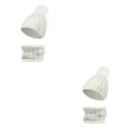 thumbnail image 3 of QualitChoice Winter Caps Decorative Hat Scarf Set Adorable Autumn Crochet Neckerchief Sports Two-piece Stylish Collar White 2Set, 3 of 6