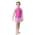 thumbnail image 5 of Girls Swimsuits Full Coverage Long Sleeve With Skirt Rash Guard Swim Kids Beachwear, 5 of 6