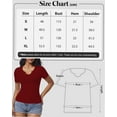 thumbnail image 3 of Women's Slim Fit Crew Neck T-Shirt Summer Short Sleeve Casual Tee, 3 of 5