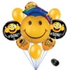 #Done Emoji School Color Graduation Decoration 9pc Balloon Pack, Orange