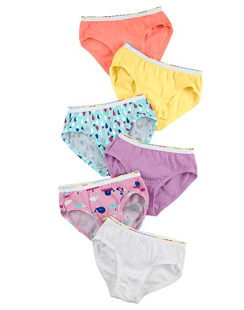 Available in Brief and Hipster Hanes Baby Girls' Toddler 10-Pack Pure Comfort Underwear 