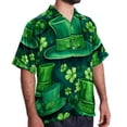 thumbnail image 2 of Saint Patrick's Day Men's Casual Printed Button Down Short Sleeve Spread Collar Beach Shirts for Summer, Unisex, 2 of 6