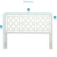 thumbnail image 4 of JERFIT White King Headboard, Poplar Wood, Adjustable Height, 4 of 5