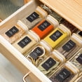 thumbnail image 3 of MEGADOO 8oz Glass Spice Jars with Bamboo Lids, 12 Pack Airtight Seasoning Containers with Labels, 3 of 7