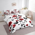 thumbnail image 3 of Homewish Rustic Flower Floral 7-Piece Twin Bedding Sets,Vintage Boho Butterfly Bedding Comforter Set,Red White Sheet Sets For Kids,Super Cozy Room Decor, 3 of 8