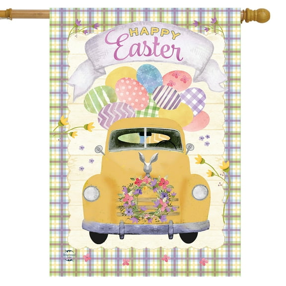Briarwood Lane Happy Easter Pickup House Flag