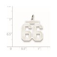 thumbnail image 4 of Auriga 925 Sterling Silver/Rhodium-plated Satin Number 66 Charm for Women (L-22mm, W-18mm), 4 of 4