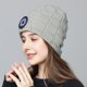 thumbnail image 4 of Gorro de Lana de Punto con Luz LED Cálida Al Aire Libre para Hombres con Batería Recargable USB Gris Blanco+Gorro de Punto con Luz LED Cálida para Sunnimix Sombrero de luz cálida de invierno, 4 of 8