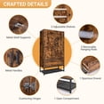 thumbnail image 4 of Vingli Expandable Adult Armoires with Shelves and Drawer, Medium Density fiberboard, Brown, 4 of 9